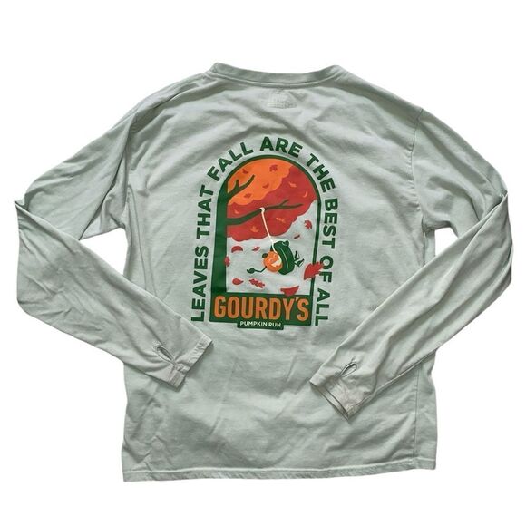 Sourfish Gourdys Pumpkin Run Long Sleeve Tee Size XL - Picture 2 of 5